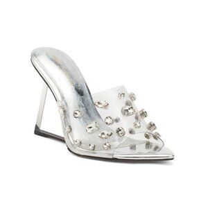 GOOD AMERICAN Glass Made In Brazil Jeweled Wedge Heels